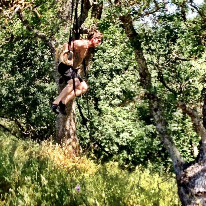 Josh Stonier of Crossfit East Sac Hitting Muscle Ups Outdoors